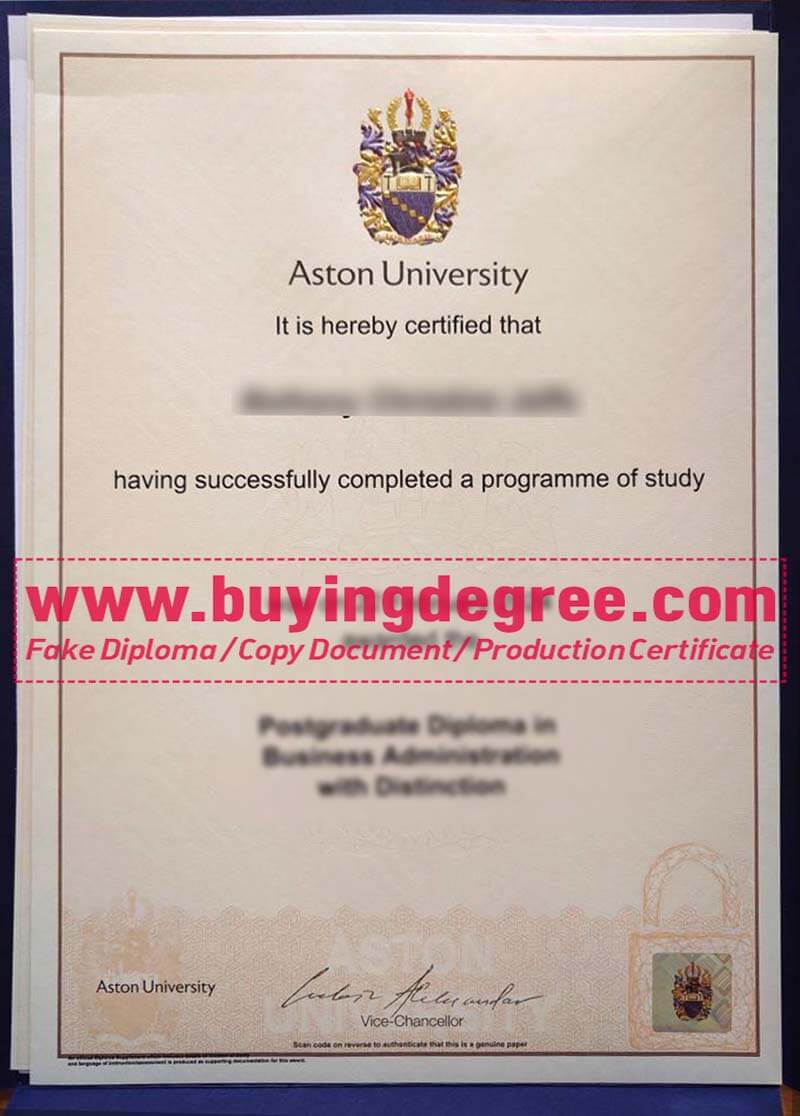 Easy to buying a fake Aston University degree certificate in UK