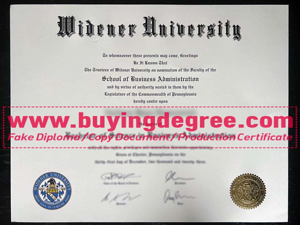 How to get a fake Widener University diploma
