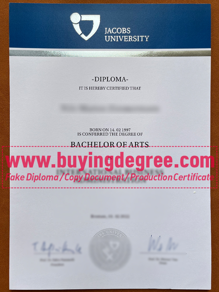 3 steps you need to buying Jacobs University Bremen degree