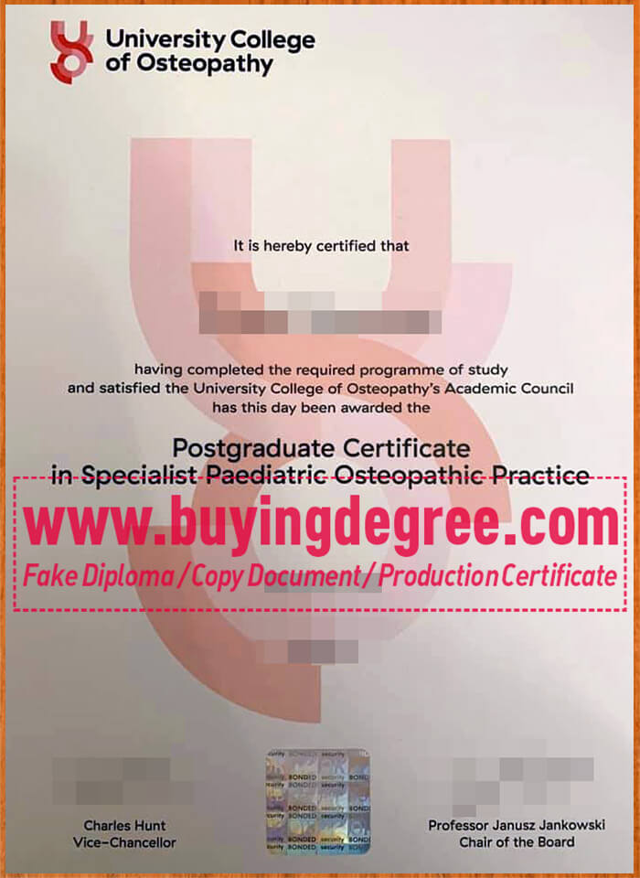 buying a University College of Osteopathy diploma