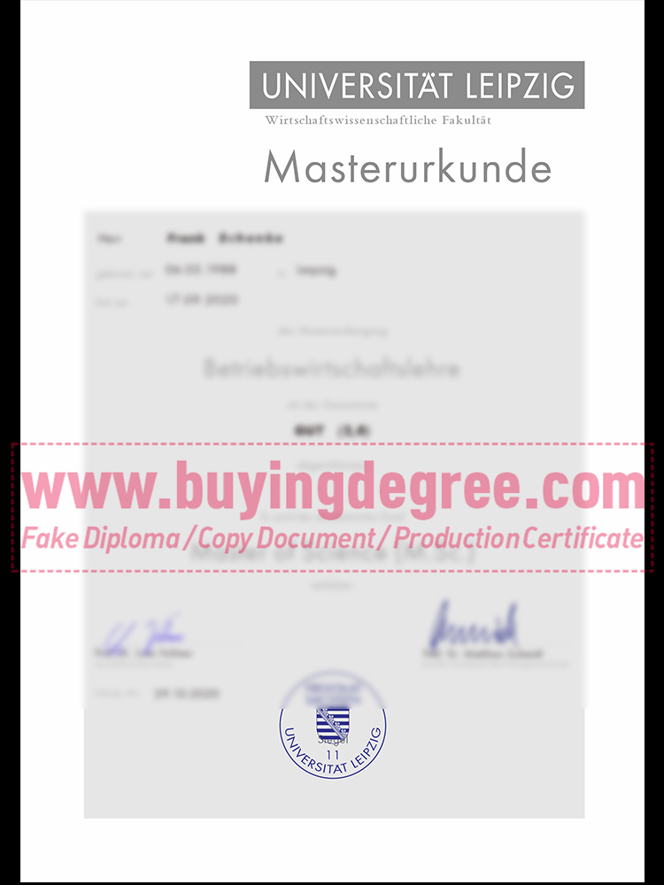 How to customize a Leipzig University fake diploma