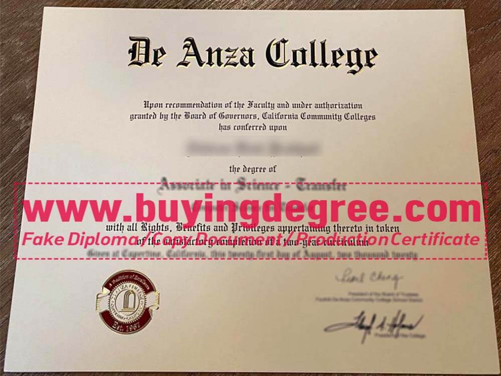 How to get a fake De Anza College diploma?