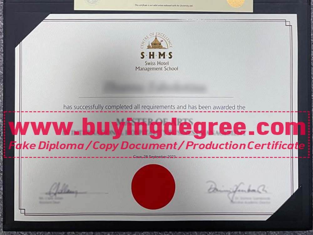 Order a fake Swiss Hotel Management School diploma online
