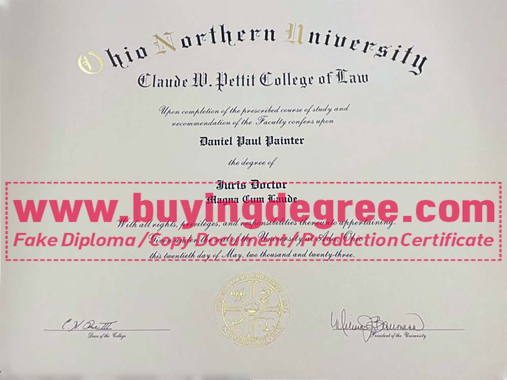 get a fake Ohio Northern University diploma