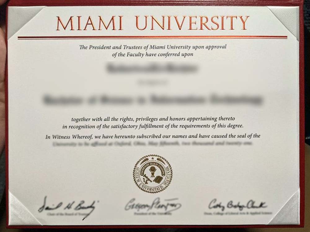 Get a fake Miami University diploma quickly in Ohio